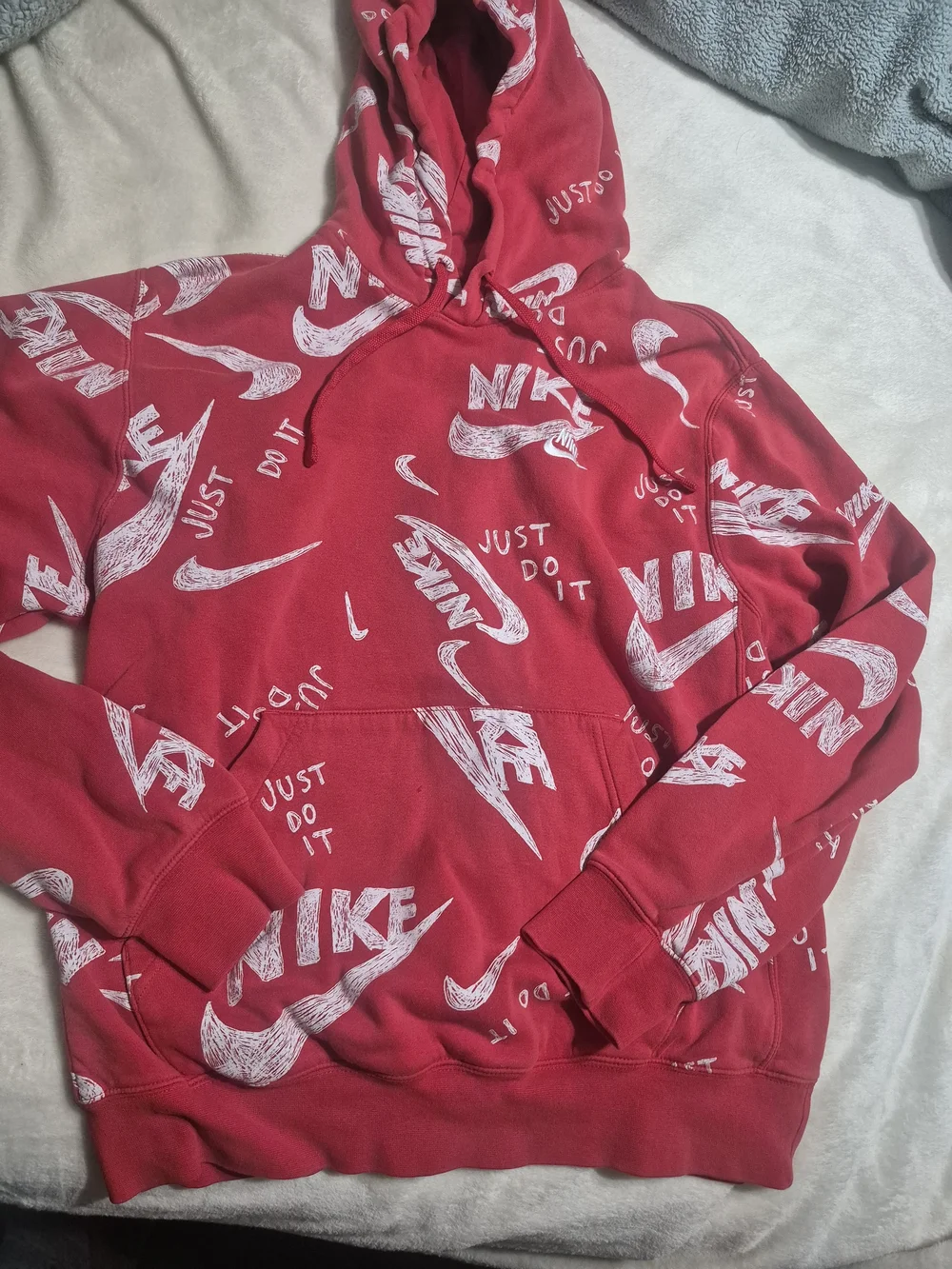 Nike Red All-Over Pullover Hoodie - YOUTH Adult